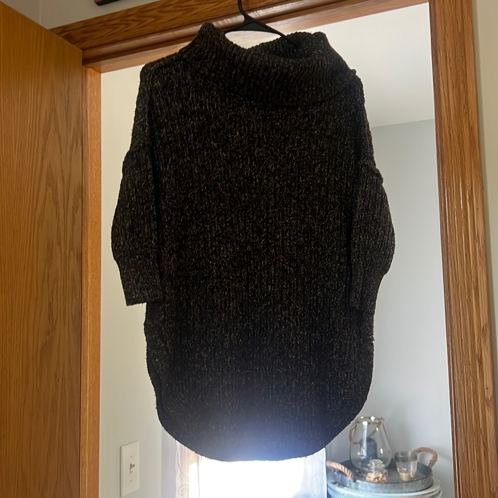 Express - turtle neck sweater - multi colored - half sleeves - size small